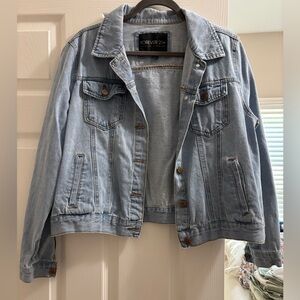 Women’s Forever 21 + Blue Jean Jacket Classic Cropped Style